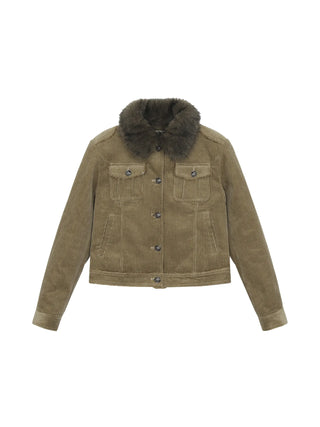 corduroy quilted coat