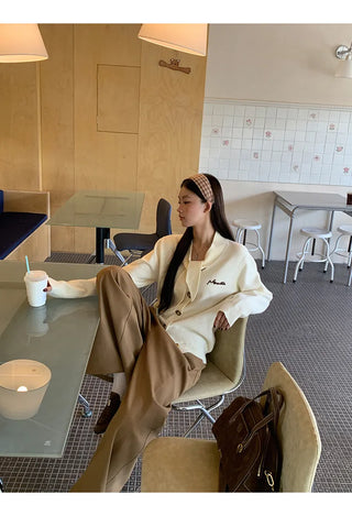 french knit cardigan