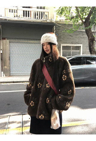 brown lamb coat