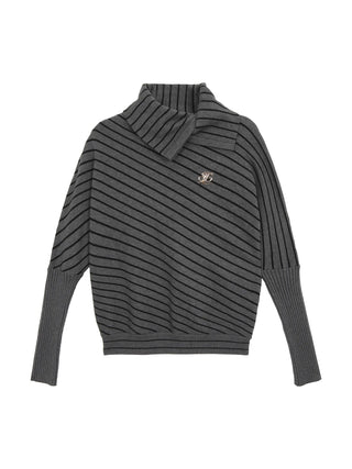 striped turtleneck sweater