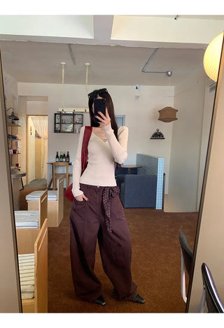 fleece wide pants