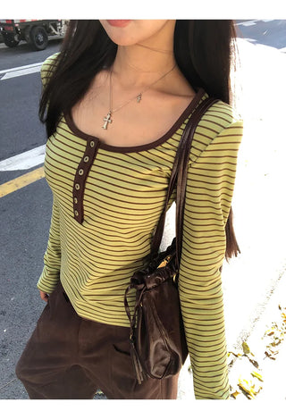 green striped top