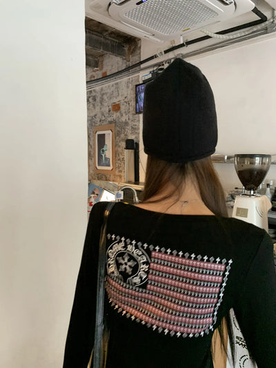black slim top