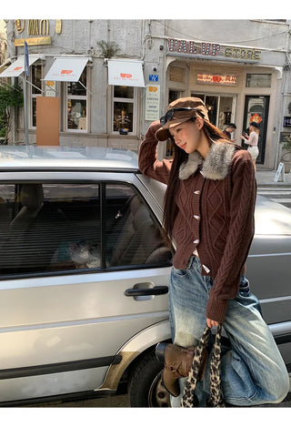 horn button cardigan