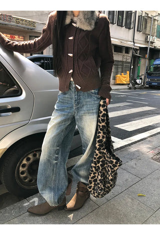 horn button cardigan