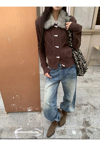 horn button cardigan