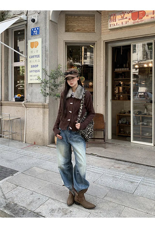 horn button cardigan