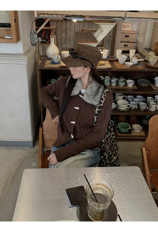 horn button cardigan