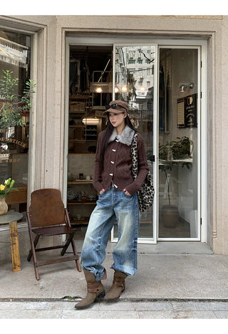 horn button cardigan