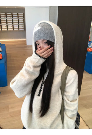 hooded niche sweater
