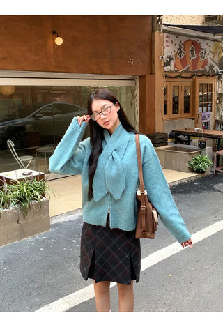 design knit cardigan