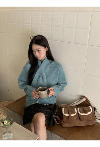 design knit cardigan