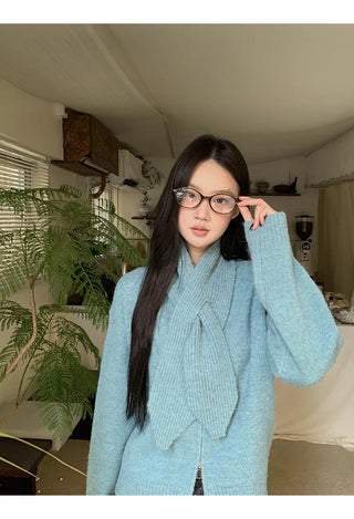 design knit cardigan