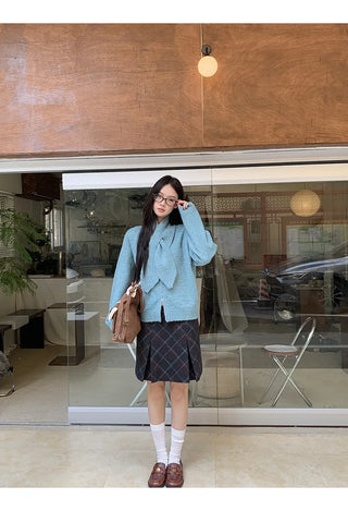 design knit cardigan