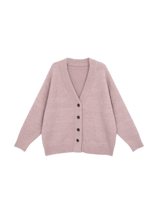 pink knit cardigan