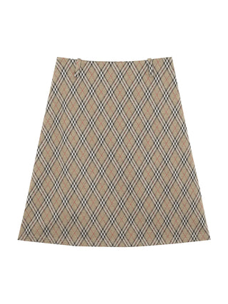 khaki plaid skirt