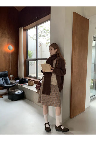 coffee knit cardigan