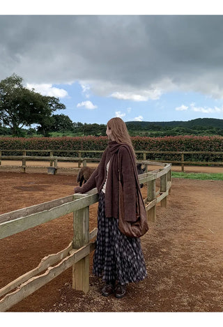 coffee knit cardigan