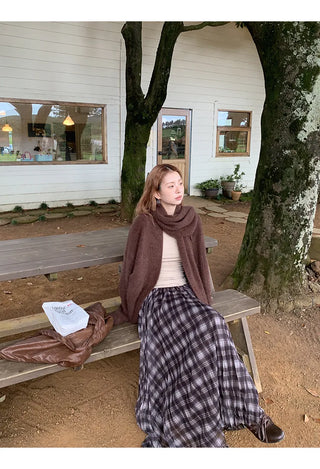 coffee knit cardigan