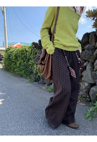 green diagonal sweater