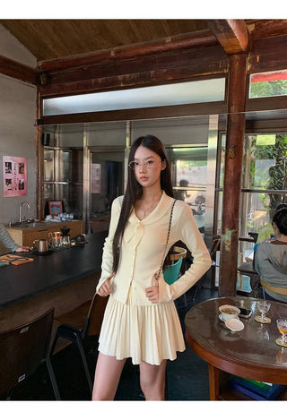 design knit sweater Skirt suit