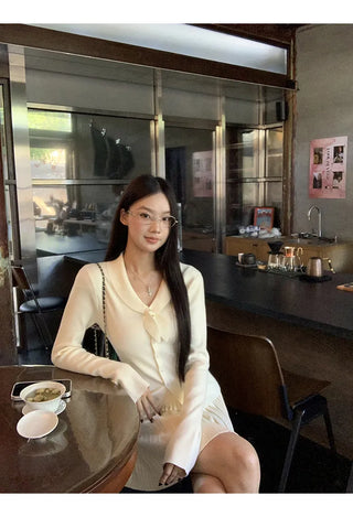 design knit sweater Skirt suit