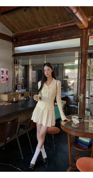 design knit sweater Skirt suit