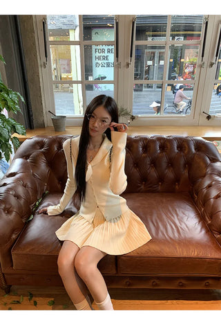 design knit sweater Skirt suit