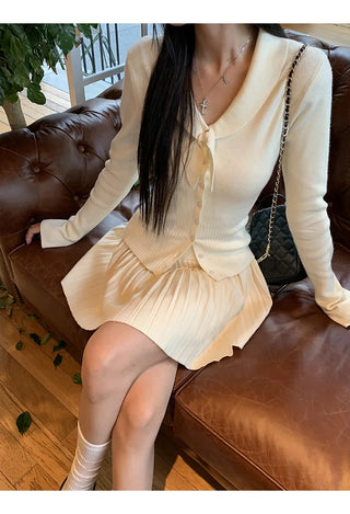 design knit sweater Skirt suit