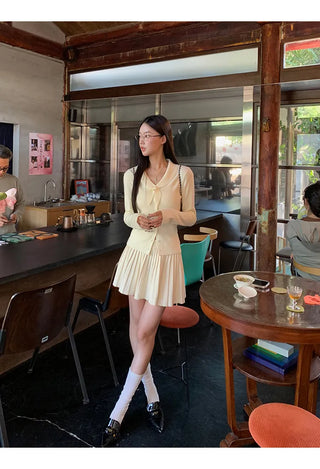 design knit sweater Skirt suit