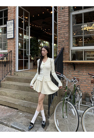 design knit sweater Skirt suit