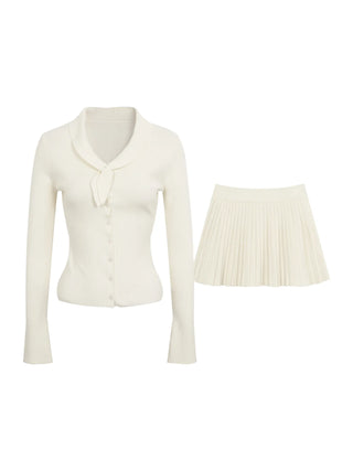 design knit sweater Skirt suit