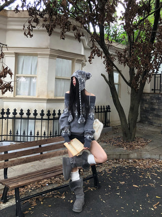 off-shoulder fairisle sweater