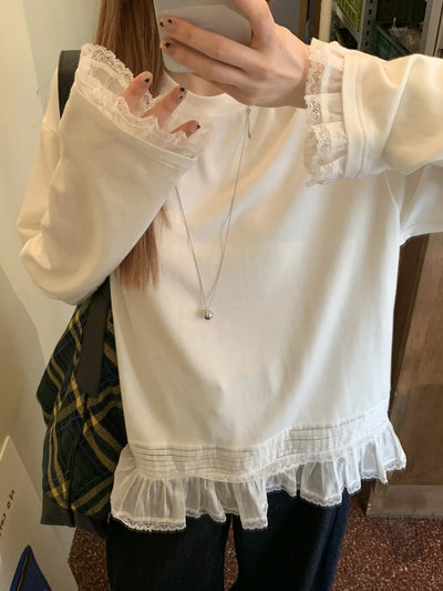 white lace top