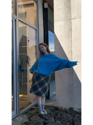 plaid wool skirt