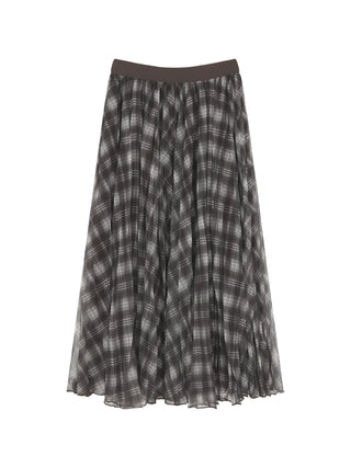 plaid A-line skirt