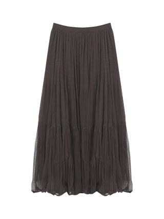 coffee gauze skirt