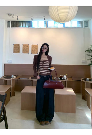 coffee knit cardigan