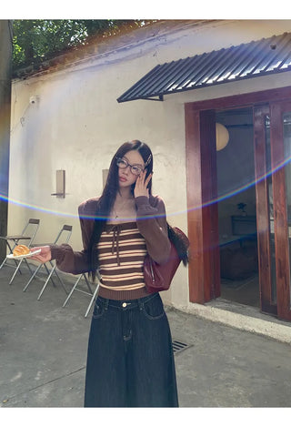 coffee knit cardigan