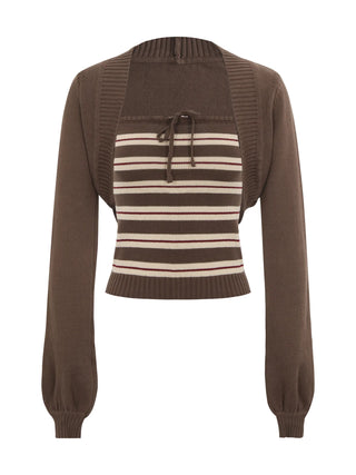 coffee knit cardigan