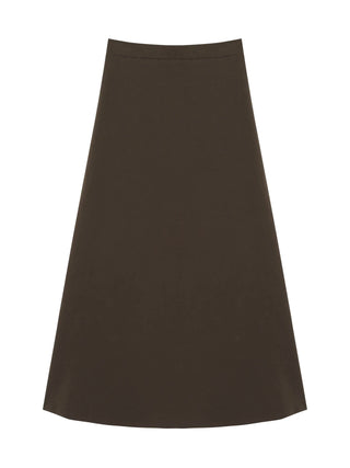 coffee A-line skirt