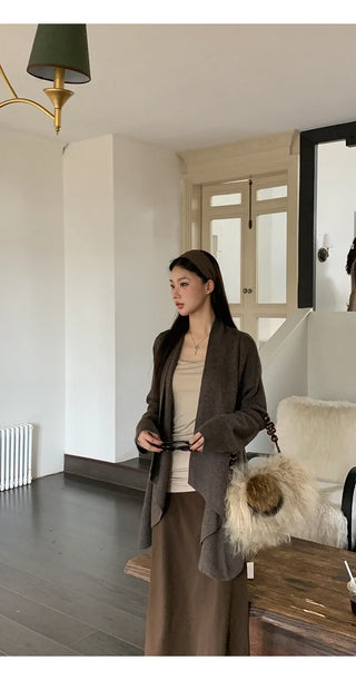 mid-length cardigan