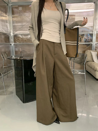 wide-leg suit pants