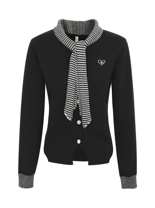 black college cardigan