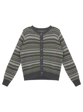 striped knit cardigan