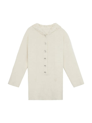 hooded knit dress