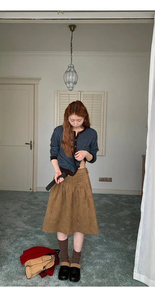 brown suede skirt