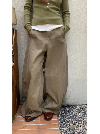 fleece wide pants