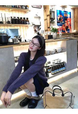 korean knit cardigan