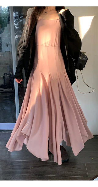 pink slim dress